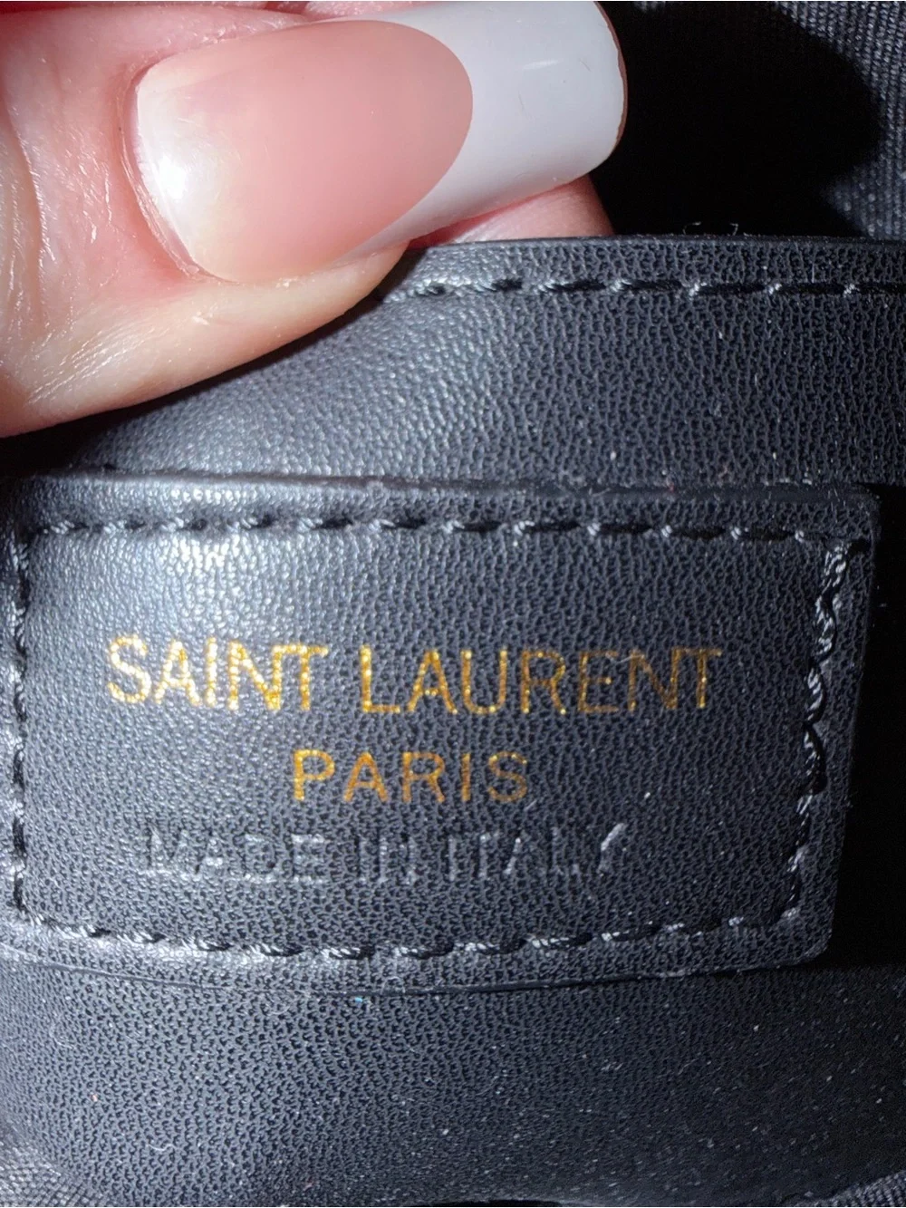 Yves Saint Laurent Black Quilted Leather Crossbody with Gold Logo and Tassel